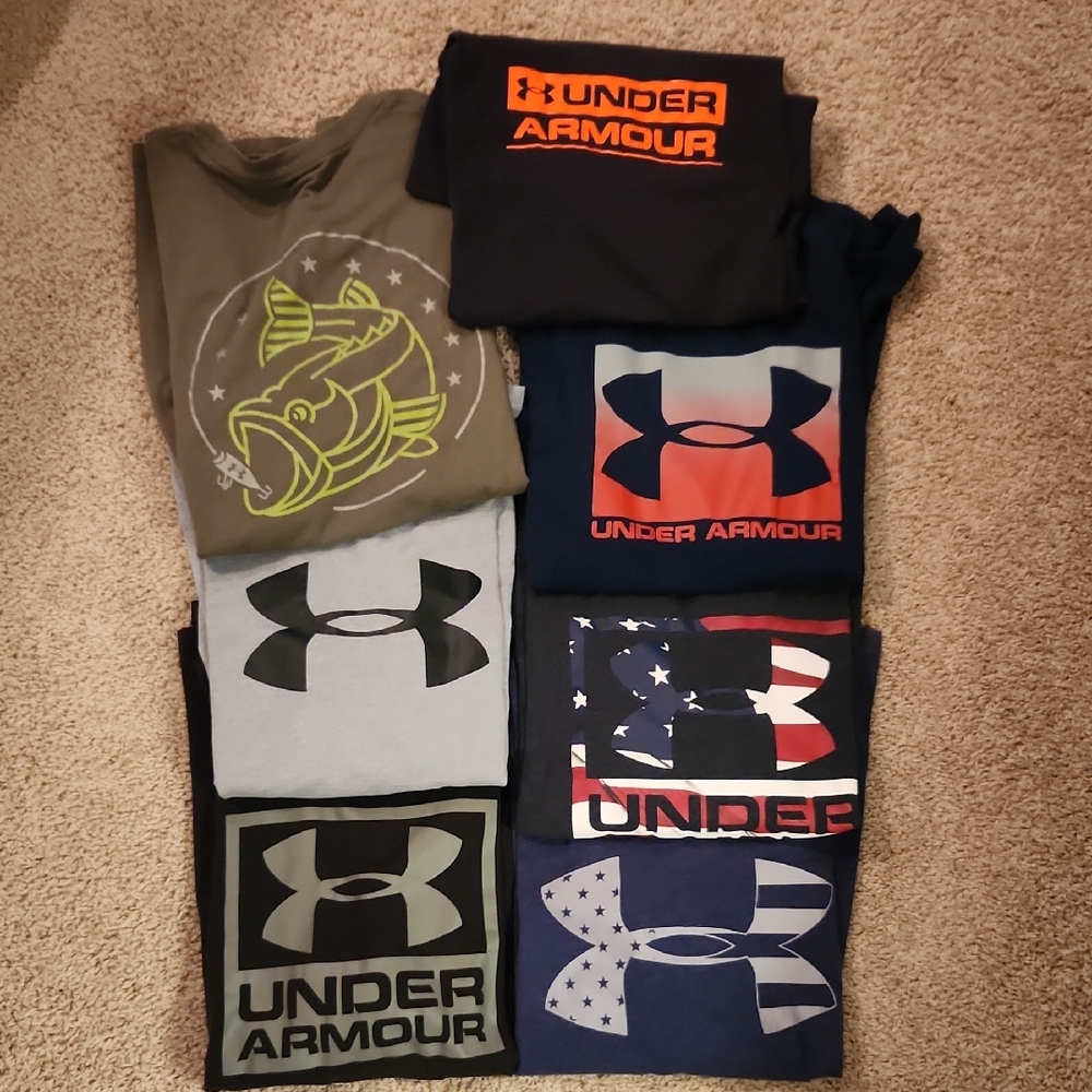 Under Armour Mens Tees - Black, Gray, Green, and Blue